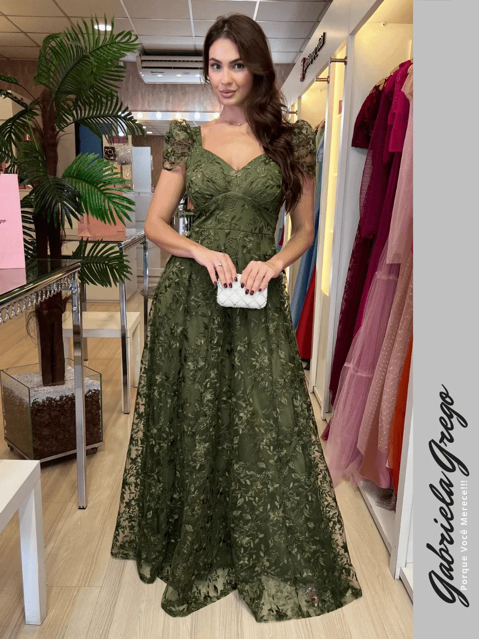 vestido verde oliva madrinha civil
