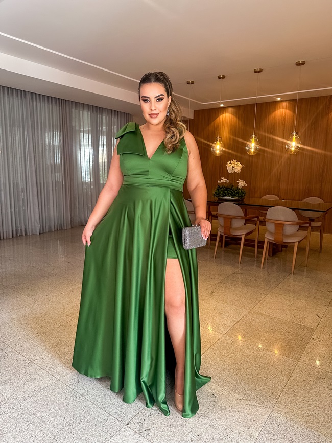 vestido verde oliva madrinha praia