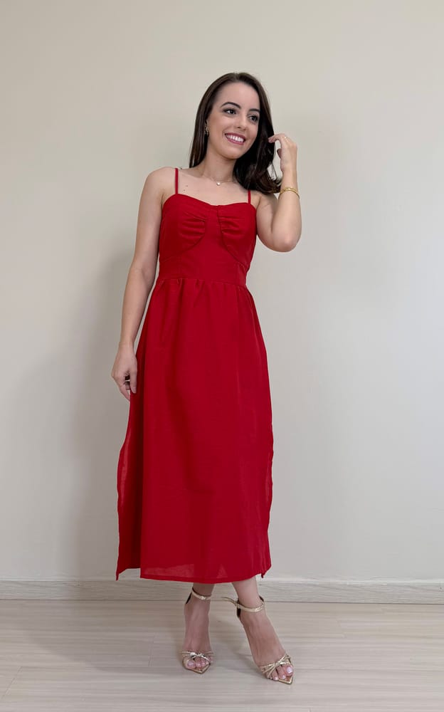 vestido midi elegante