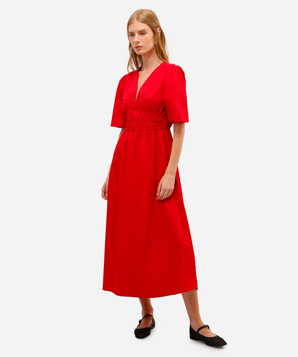 vestido midi festa