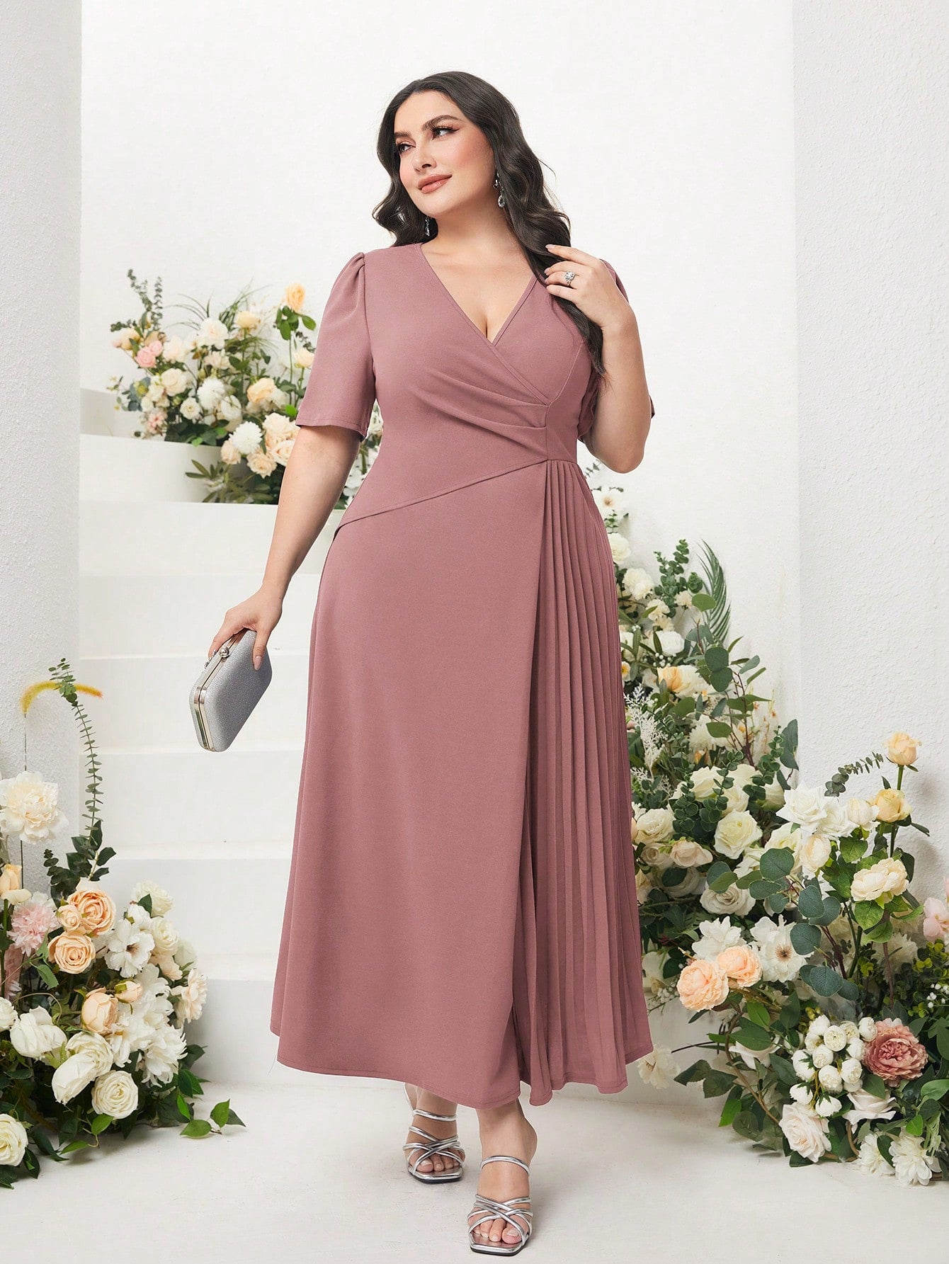 vestido midi floral