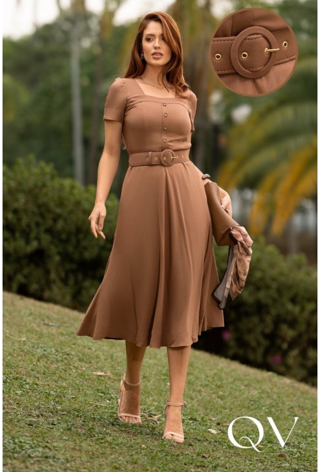 vestido midi casual