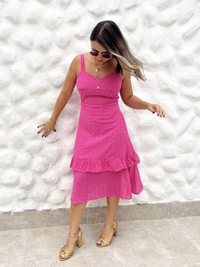 vestido midi justo