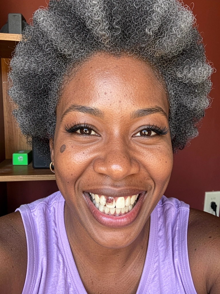 Mãos femininas negras modelando um afro puff baixo com gel.