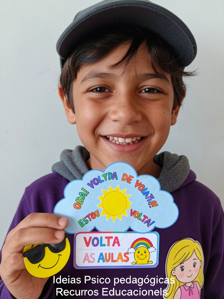 Cartão com nome infantil e lápis decorado sobre fundo branco.