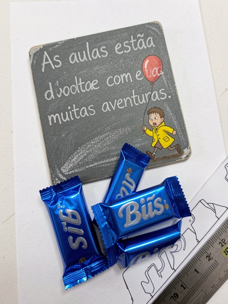 Molde impresso em papel com linhas de corte e dobra, régua ao lado sobre superfície clara.