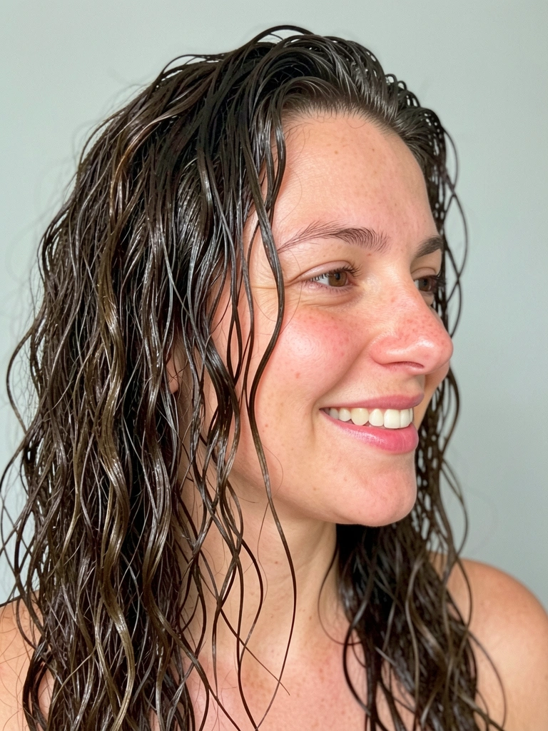 Rosto oval com diferentes estilos de corte de cabelo sobrepostos.