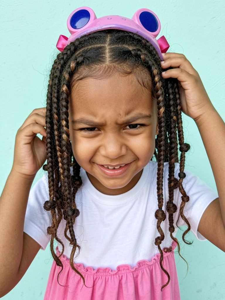 Colagem com fotos de cabelo de sorvete, arco-íris, ouriço, cupcake e Trolls.