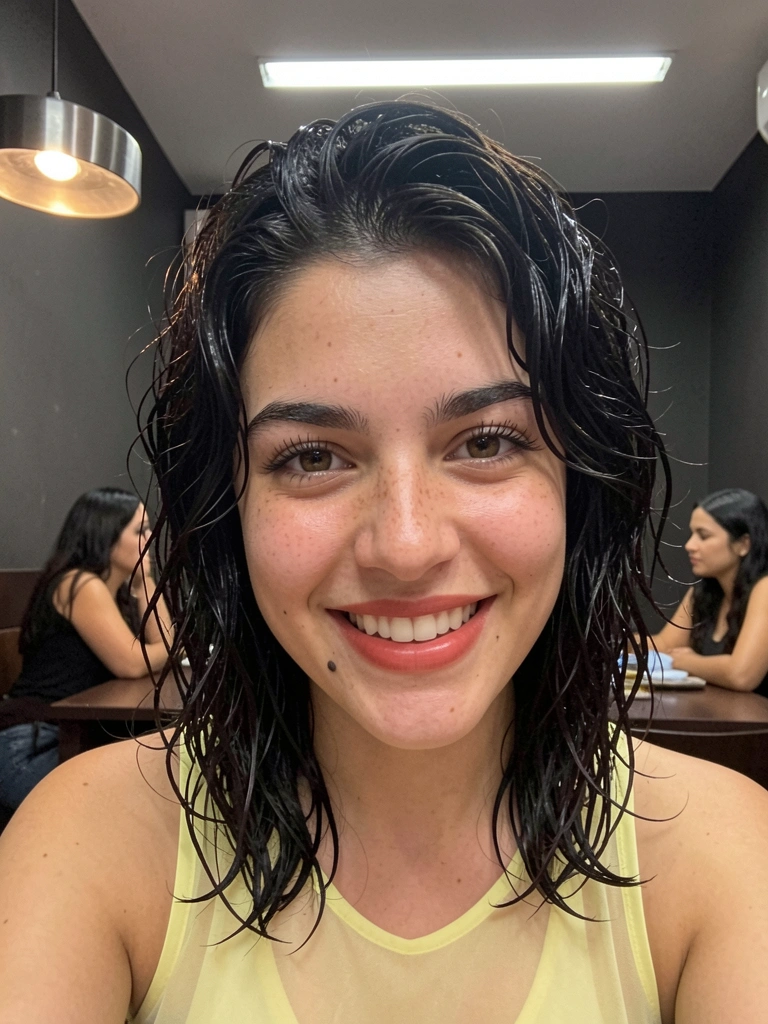 Corte jaca em cabelo crespo com volume controlado, fios definidos e formato arredondado.