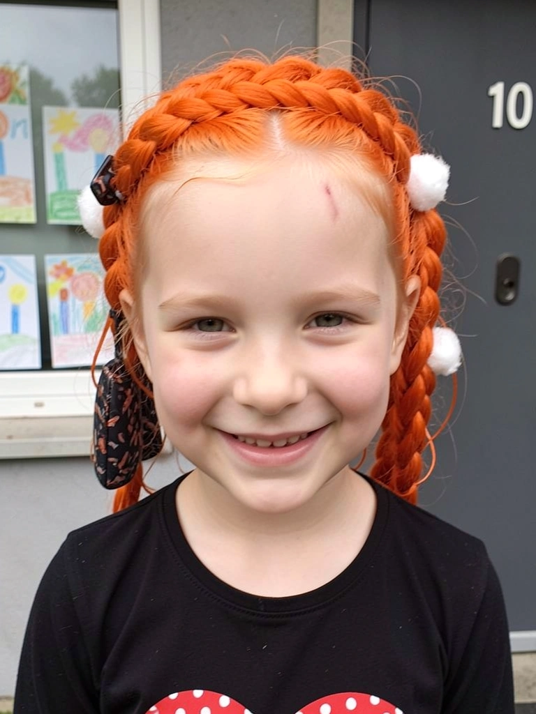 Personagem Ansiedade de Divertida Mente 2 com cabelo laranja desgrenhado, expressão preocupada.