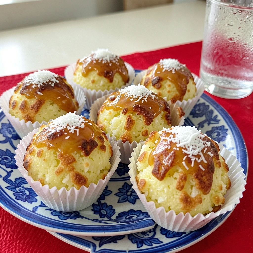 Ingredientes para pudim de padaria sobre uma bancada: leite, ovos, farinha, açúcar, manteiga, queijo e coco ralados.