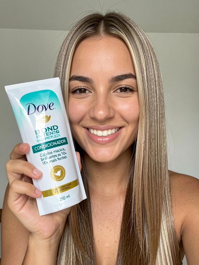 Cabelo liso e hidratado com brilho, fios alinhados e pontas seladas.