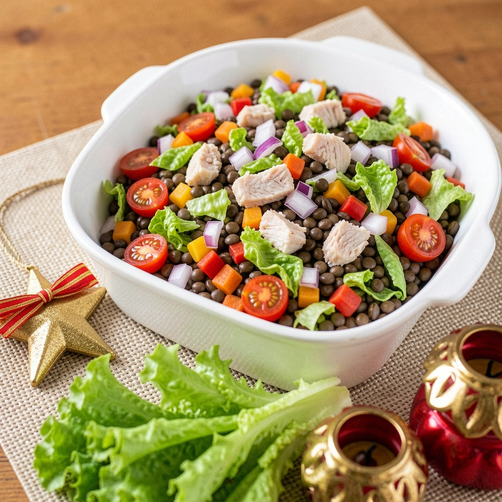 Tigela de cerâmica branca com mix de folhas verdes, tomates cereja, cenoura ralada e fatias de pepino.